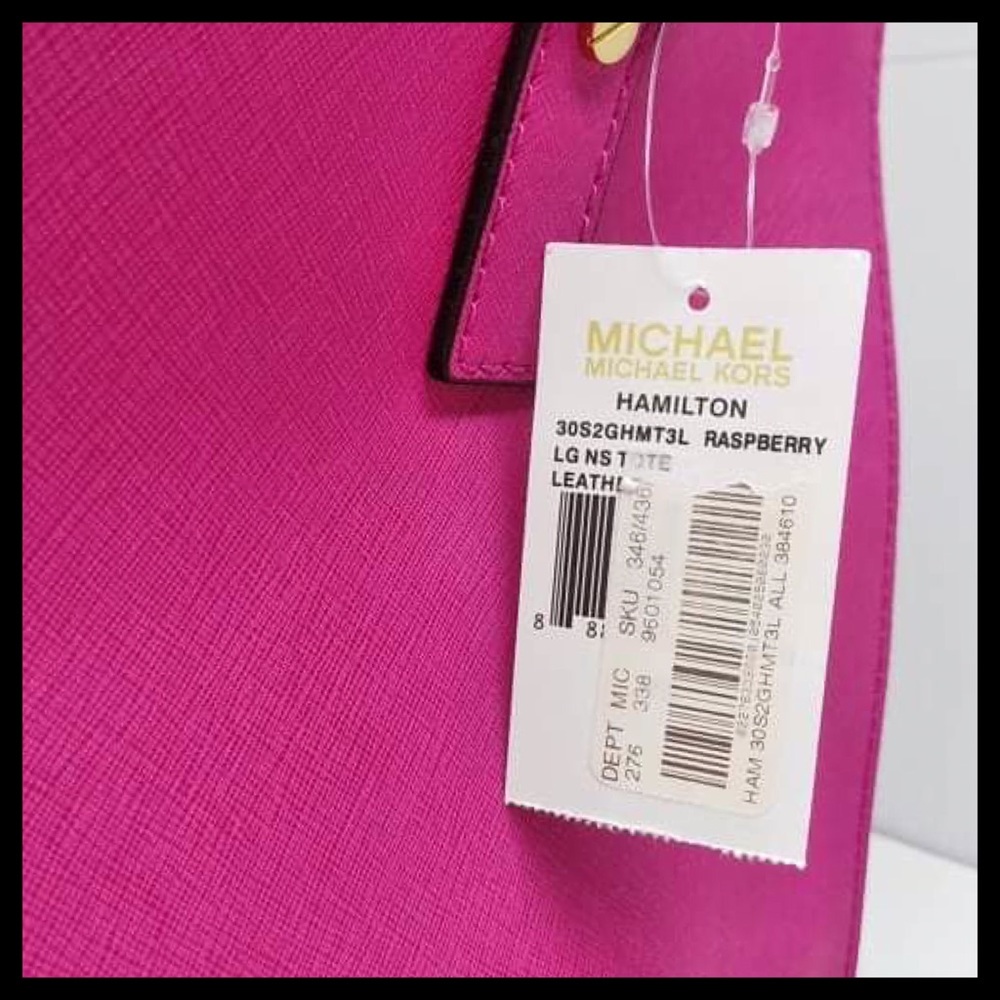 NWT Michael Kors Hamilton Leather Large N/S Tote - Picture 7 of 9
